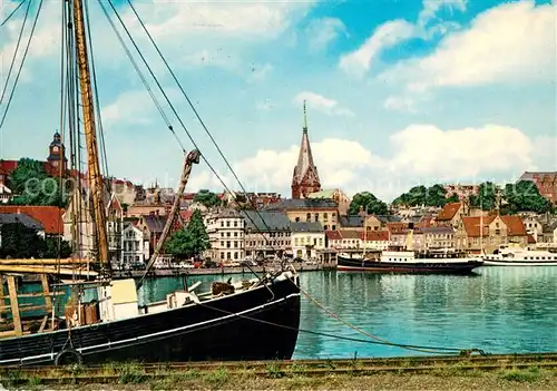 AK / Ansichtskarte Flensburg Hafen Marienkirche Kat. Flensburg