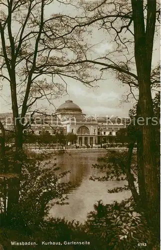 AK / Ansichtskarte Wiesbaden Kurhaus Gartenseite Kat. Wiesbaden