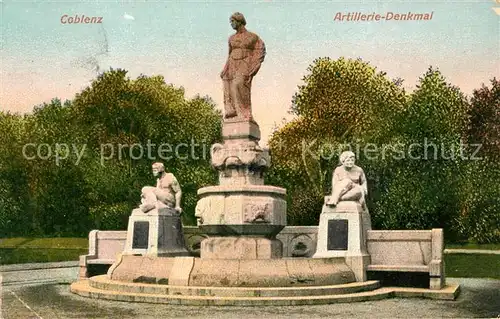 AK / Ansichtskarte Coblenz Koblenz Artillerie Denkmal Kat. Koblenz Rhein