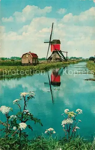 AK / Ansichtskarte Hazerswoude Hollandse Molen Windmuehlen Wasserstrasse