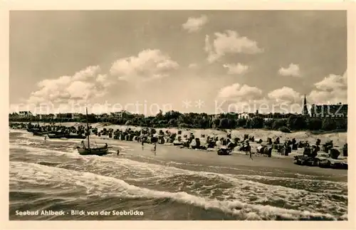 AK / Ansichtskarte Ahlbeck Ostseebad Blick von der Seebruecke Kat. Heringsdorf Insel Usedom