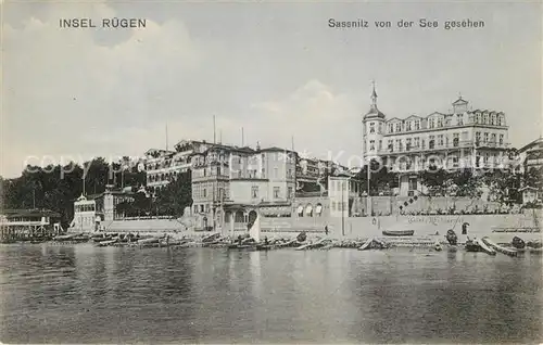 AK / Ansichtskarte Sassnitz Ostseebad Ruegen Blick von der Seeseite Kat. Sassnitz