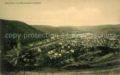 AK / Ansichtskarte Bad Ems Blick von der Bismarckpromenade Kat. Bad Ems