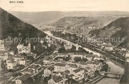 AK / Ansichtskarte Bad Ems Panorama Lahnpartie Kat. Bad Ems