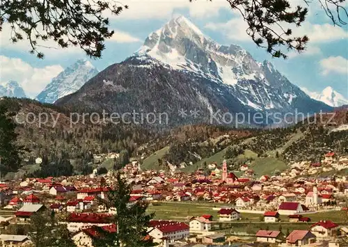 AK / Ansichtskarte Mittenwald Bayern Wettersteingebirge Ofelekopf Alpspitze Kat. Mittenwald