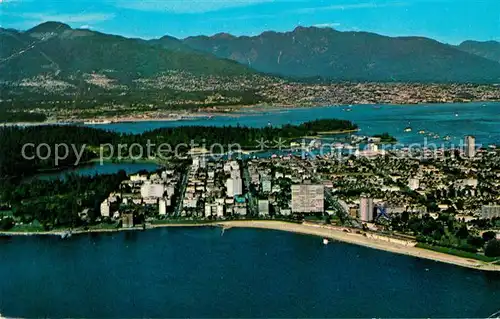 AK / Ansichtskarte Vancouver British Columbia Fliegeraufnahme English Bay Mountains Kat. Vancouver