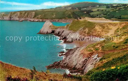 AK / Ansichtskarte Gower Swansea Pobbles Bay and Three Cliffs Bay Panorama Kueste Kat. Swansea