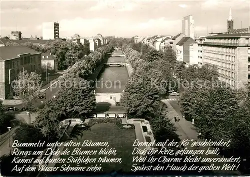 AK / Ansichtskarte Duesseldorf Koenigsallee Gedicht Kat. Duesseldorf