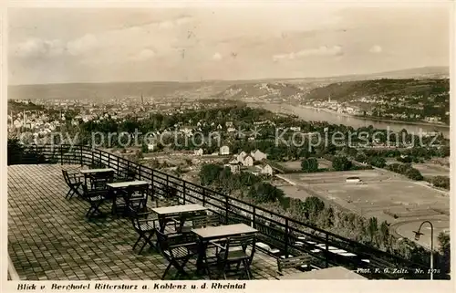 AK / Ansichtskarte Koblenz Rhein Berghotel Rittersturz Panorama Kat. Koblenz