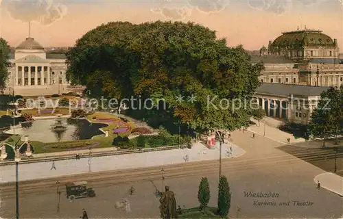 AK / Ansichtskarte Wiesbaden Kurhaus und Theater Kat. Wiesbaden