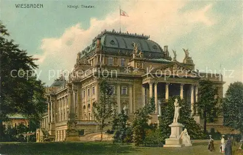 AK / Ansichtskarte Wiesbaden Koenigliches Theater Kat. Wiesbaden