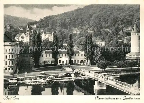 AK / Ansichtskarte Bad Ems Kurmittelhaus und Quellenturm Kat. Bad Ems