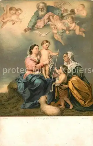 AK / Ansichtskarte Murillo B. E. La Vierge de Seville Litho Kat. Persoenlichkeiten