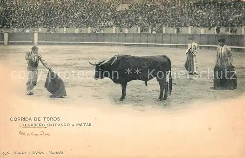 AK / Ansichtskarte Madrid Spain Corrida de Toros Algabeno Matador Kat. Madrid