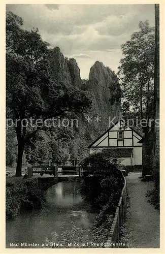 AK / Ansichtskarte Bad Muenster Stein Ebernburg mit Rheingrafenstein Kat. Bad Muenster am Stein Ebernburg