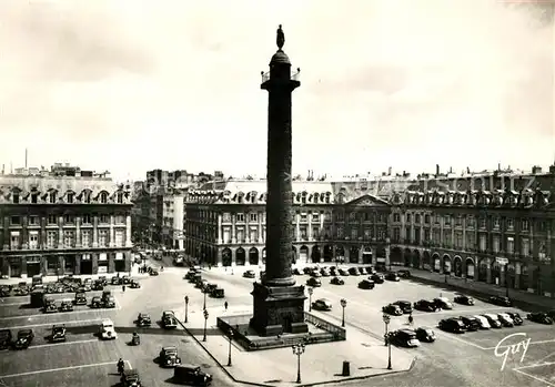 AK / Ansichtskarte Paris Place Vendome colonne Grande Armee Kat. Paris