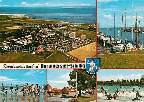 AK / Ansichtskarte Schillig Fliegeraufnahme Hafen  Kat. Horumersiel Wangerland