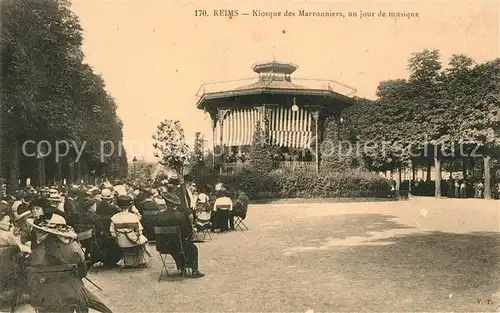 AK / Ansichtskarte Reims Champagne Ardenne Kiosque des Marronniers un jour de musique Kat. Reims