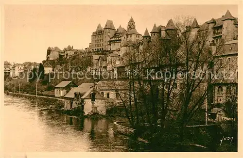 AK / Ansichtskarte Uzerche Les bords de la Vezere et les vieux chateaux Kat. Uzerche