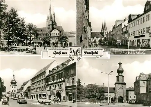 AK / Ansichtskarte Saalfeld Saale Markt Obere Strasse Tor  Kat. Saalfeld