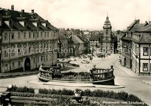 AK / Ansichtskarte Gotha Thueringen Hauptmarkt vom Schlossberg Kat. Gotha