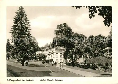 AK / Ansichtskarte Schlangenbad Taunus Hotel Staatliches Kurhaus Kat. Schlangenbad