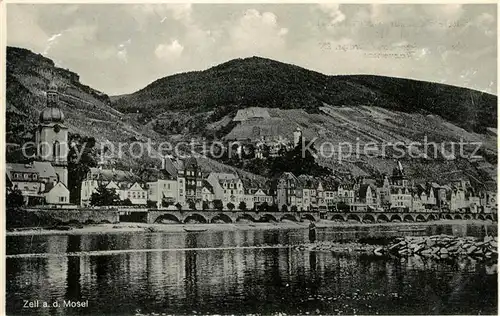 AK / Ansichtskarte Zell Mosel Moselpartie Hotel Weinhaus Schwarze Katz Kat. Zell (Mosel)