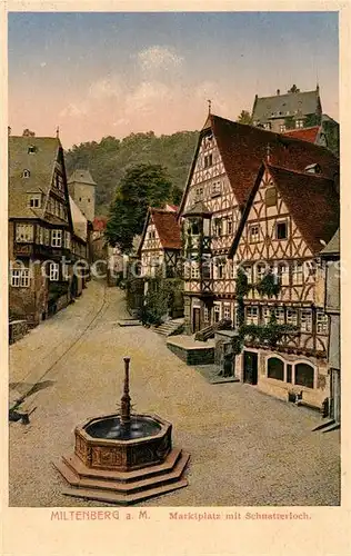 AK / Ansichtskarte Miltenberg Main Marktplatz mit Schnatterloch Kat. Miltenberg