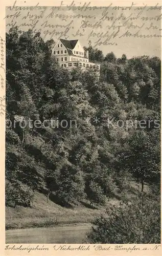 AK / Ansichtskarte Bad Wimpfen Erholungsheim Neckarblick Kat. Bad Wimpfen