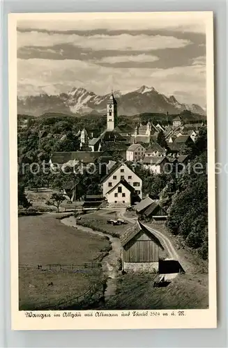 AK / Ansichtskarte Wangen Allgaeu Panorama mit Saentis Kat. Wangen im Allgaeu