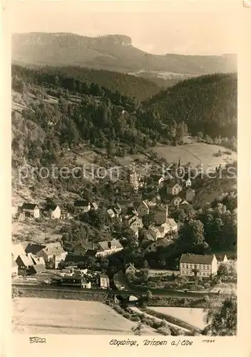 AK / Ansichtskarte Krippen Bad Schandau Panorama Elbgebirge Fliegeraufnahme Kat. Bad Schandau