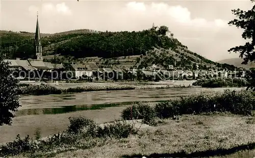 AK / Ansichtskarte Gross Heubach Gross Umstadt Blick ueber den Main zum Kloster Engelberg Kat. Gross Umstadt