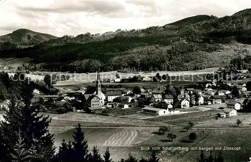 AK / Ansichtskarte Bergen Chiemgau Panorama Blick vom Schellenberg mit Zinnkopf Kat. Bergen