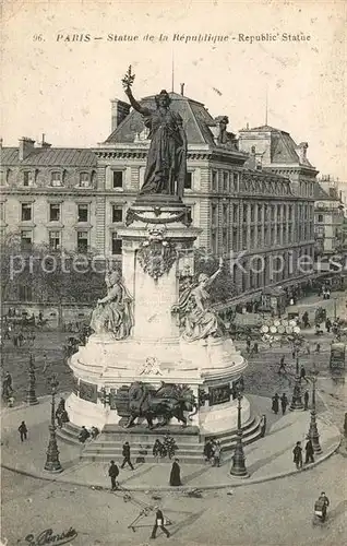 AK / Ansichtskarte Paris Statue de la Republique  Kat. Paris