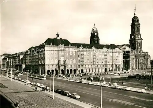 AK / Ansichtskarte Dresden Altmarkt Kreuzkirche Thaelmannstrasse Kat. Dresden Elbe