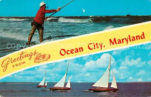 AK / Ansichtskarte Segelboote Angler Ocean City Maryland  Kat. Schiffe