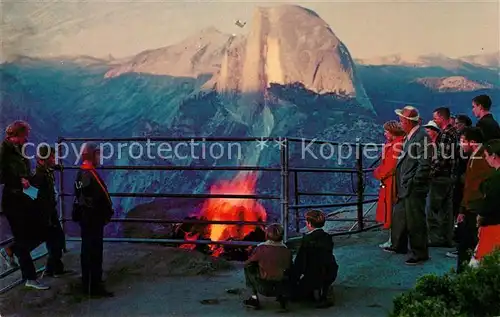 AK / Ansichtskarte Gletscher Yosemite National Park Fire on Glacier Point  Kat. Berge