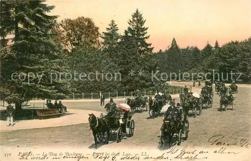 AK / Ansichtskarte Paris Le Bois de Boulogne Entre les deux Lacs Kat. Paris