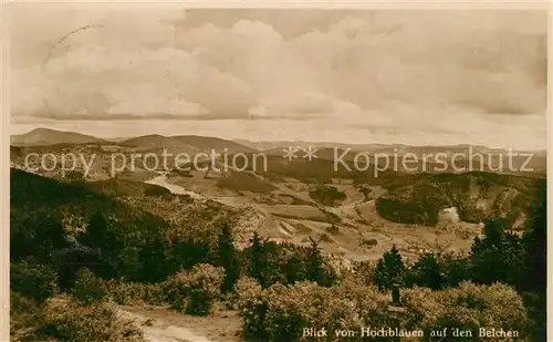 AK / Ansichtskarte Hochblauen Panorama mit Belchen Kat. Badenweiler