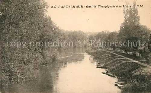 AK / Ansichtskarte Saint Maur Chateauroux Quai de Champignolle et la Marne Kat. Saint Maur