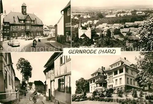 AK / Ansichtskarte Gernrode Harz Rathaus Stiftskirche Bergstrasse Kat. Gernrode Harz