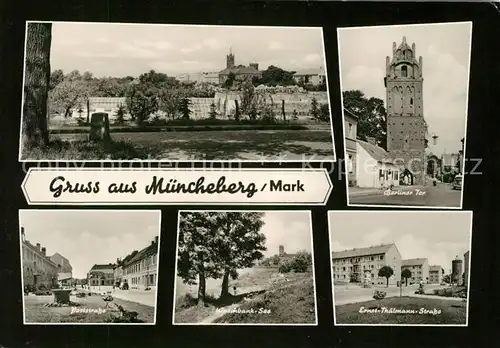 AK / Ansichtskarte Muencheberg Berliner Tor Ernst Thaelmann Strasse Poststrasse Kat. Muencheberg