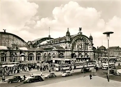 AK / Ansichtskarte Strassenbahn Frankfurt am Main Hauptbahnhof Kat. Strassenbahn