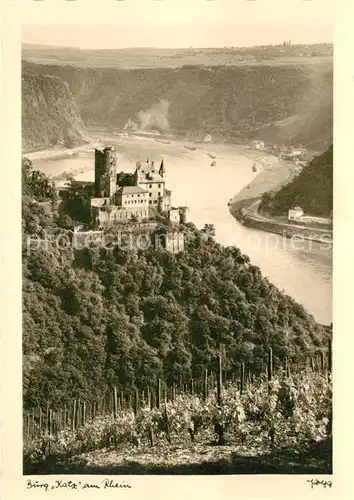 AK / Ansichtskarte Foto Popp Nr. Burg Katz am Rhein Kat. Fotografie