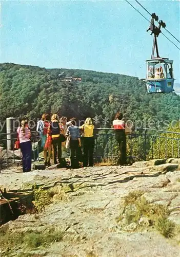 AK / Ansichtskarte Seilbahn Hexentanzplatz Thale Hotel Rosstrappe Kat. Bahnen