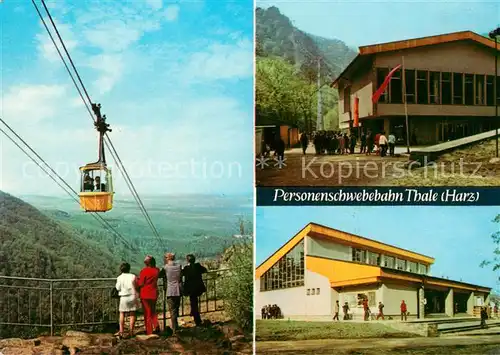 AK / Ansichtskarte Seilbahn Talstation Bergstation Thale  Kat. Bahnen