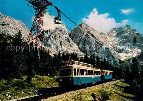 AK / Ansichtskarte Zahnradbahn Seilbahn Zugspitze  Kat. Bergbahn