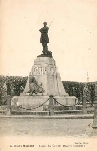 AK / Ansichtskarte Saint Maixent l Ecole Statue du Colonel Denfert Rochereau Kat. Saint Maixent l Ecole