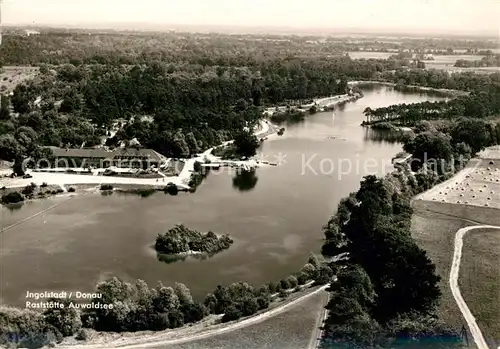 AK / Ansichtskarte Ingolstadt Donau Raststaette Auwaldsee Fliegeraufnahme Kat. Ingolstadt