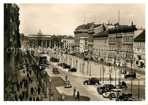 AK / Ansichtskarte Berlin Unter den Linden Blick zum Brandenburger Tor Repro Sammlung Historisches Stadtbild Nr H 52 Kat. Berlin